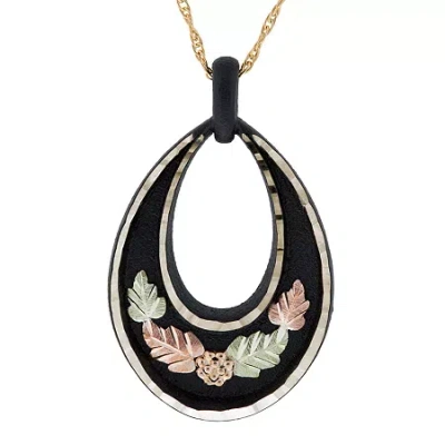 Landstrom's Black Hills Gold Black Hills Gold Womens Flower 18 Inch Pendant Necklace In Transparent