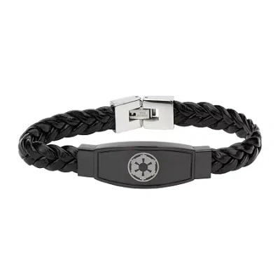 Fine Jewelry Star Wars Imperial Crest Mens Stainless Steel Bracelet In Black