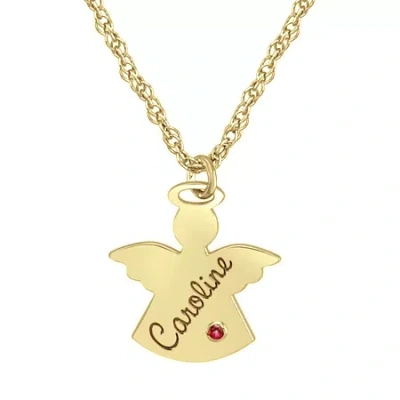 Fine Jewelry Personalized Name And Birthstone Womens Simulated Multi Color Cubic Zirconia 24k Gold Over Silver An In Yellow