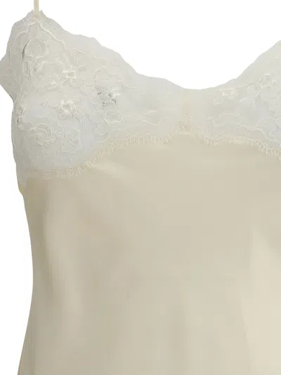 Chloé Women Washed Silk Satin And Lace Camisole In Metallic