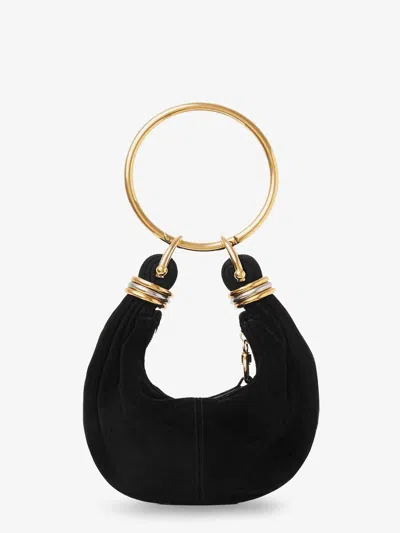 Chloé Bracelet Suede Crossbody Bag In Black