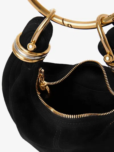 Chloé Bracelet Suede Crossbody Bag In Black