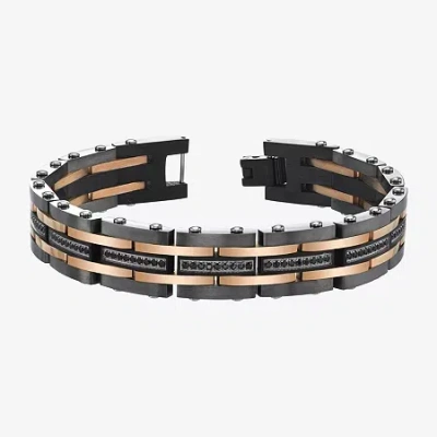 Fine Jewelry 8 1/2 Inch Mens Stainless Steel 8 1/2 Inch Solid Link Chain Bracelet In Transparent