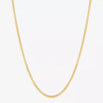 Fine Jewelry Made In Italy Womens 24k Gold Over Silver 24 Inch Popcorn Chain Necklace In Yellow