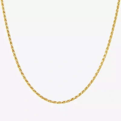 Fine Jewelry Sterling Silver Or Gold Over Silver 18 - 24 Inch Solid Rope Chain Necklace In Multi