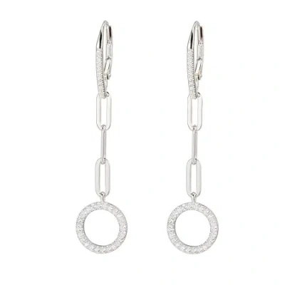Fine Jewelry Paris 1901 By Charles Garnier Womens Cubic Zirconia Sterling Silver Drop Earrings In Transparent