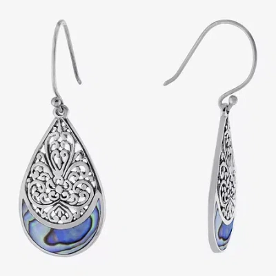 Fine Jewelry Bali Inspired Womens Gray Abalone Sterling Silver Drop Earrings In Transparent