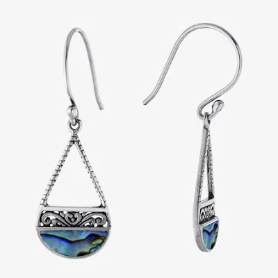 Fine Jewelry Bali Inspired Womens Abalone Sterling Silver Drop Earrings In Transparent