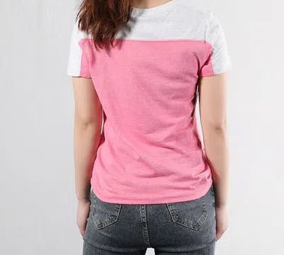 Nike (wmns)  Sportswear Colorblock Round Neck Breathable Short Sleeve 'pink Grey' In Multi