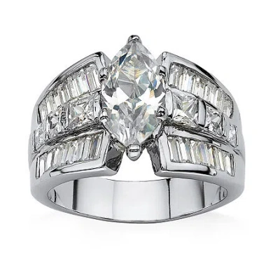 Fine Jewelry Diamonart Womens White Cubic Zirconia Engagement Ring In Transparent
