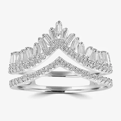 Fine Jewelry Diamonart Womens Cubic Zirconia Sterling Silver Cocktail Ring In Silver