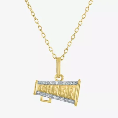 Fine Jewelry Diamond Accent (g-h Womens Diamond Accent Lab Grown White Diamond Accent 14k Gold Over Silver 16 Inc In Yellow