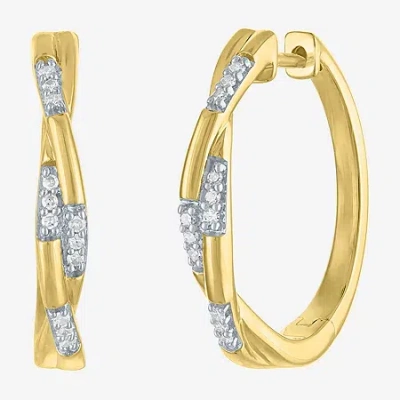 Fine Jewelry Diamond Addiction (g-h / I1-i2) Womens 1/10 Ct. T.w. Lab Grown White Diamond 14k Gold Over Silver St In Transparent