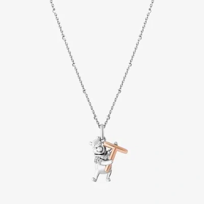 Wonder Fine Jewelry Disney Jewels Collection Initial "a" Womens Diamond Accent Natural White Diamond 14k Rose Gold Over 