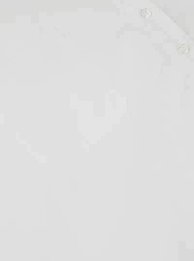Coperni 'heart' White Shirt With Asymmetric Buttons And Chest Pocket In Cotton Woman In White