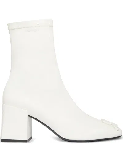 Courrèges Courreges Women Ankle Boots With 70mm Block Heel In White