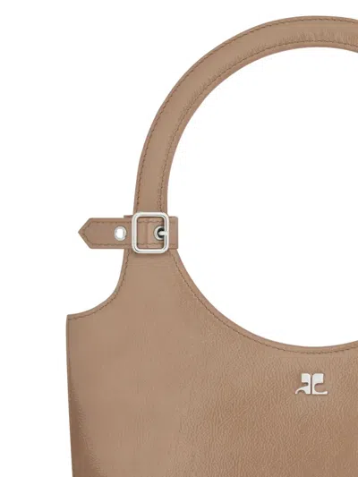 Courrèges Courreges Women Holy Leather Shoulder Bag In Brown