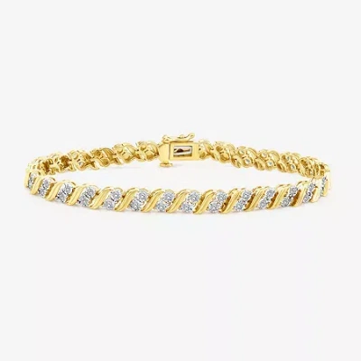 Fine Jewelry (i / I1-i2) Womens 1 Ct. T.w. Lab Grown White Diamond Sterling Silver 7.25 Inch Tennis Bracelet In Multi