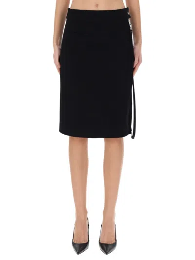 Courrèges Courreges Women Midi Skirt With Zipper In Blue