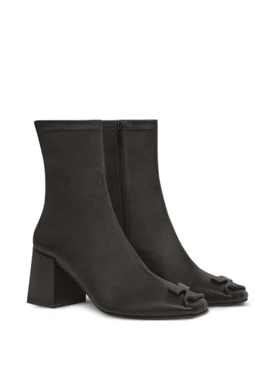 Courrèges Courreges Women Reedition Ankle Boots With 70mm Block Heel In Black