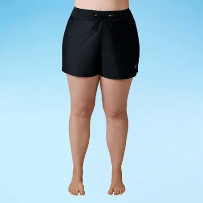 Free Country Womens Plus Swim Shorts In Black