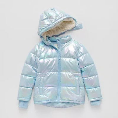 Thereabouts Little & Big Kid Girls Heavyweight Puffer Jacket In Blue