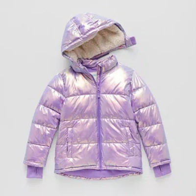 Thereabouts Little & Big Kid Girls Heavyweight Puffer Jacket In Purple