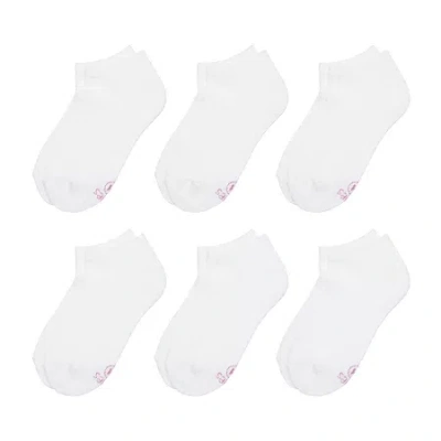 Hanes Ultimate Little & Big Girls 6 Pair Low Cut Socks In White