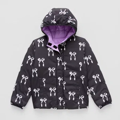 Thereabouts Little & Big Kid Girls Adaptive Easy-on + Easy-off Midweight Puffer Jacket In Purple