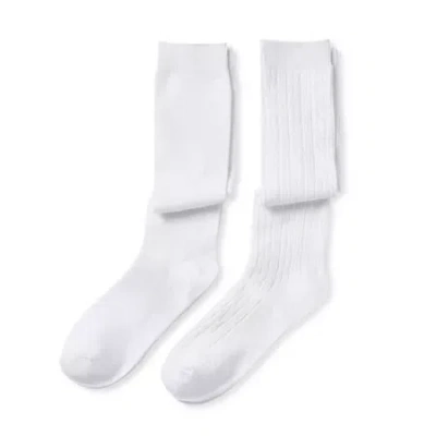 Thereabouts Little & Big Kid Girls 2 Pair Knee High Socks In White