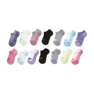 Hanes Ultimate Little & Big Kid Girls 14 Pair No Show Socks In Multi