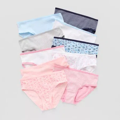 Thereabouts Big Kid Girls 10 Pack Bikini Panty 351213 In Pink