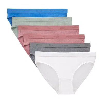 Hanes Originals Ultimate Little & Big Girls 6 Pack Supersoft Hipster Panty In Multi