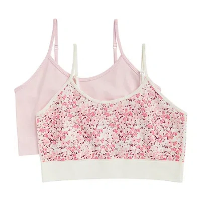 Maidenform Little & Big Kid Girls Seamless Light Support 2-pc. Bralette Rj2307s-a14 In Pink