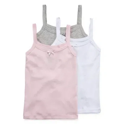 Maidenform Girls Round Neck Sleeveless 3 Pack Camisole In Multi