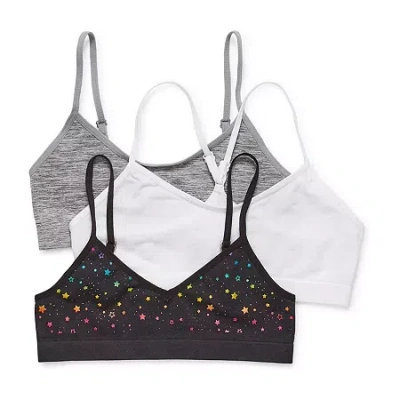 Maidenform Big Kid Girls Multi-pack 3-pc. Bralette J4378 In Multi