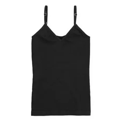 Maidenform Big Kid Girls Round Neck Sleeveless Camisole In Black