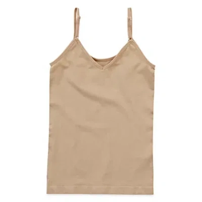 Maidenform Big Kid Girls Round Neck Sleeveless Camisole In Nude