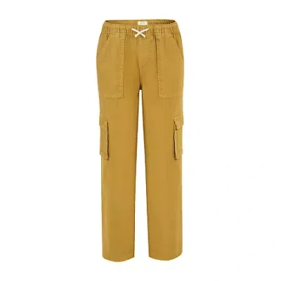 Roxy Big Kid Girls Wide Leg Cargo Pant In Yellow