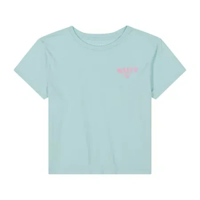 Roxy Big Kid Girls Crew Neck Short Sleeve Regular Fit Graphic T-shirt In Blue