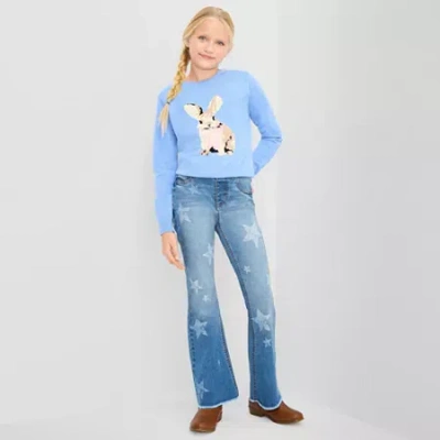Vanilla Star Big Kid Girls Flare Leg Jean In Blue