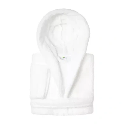 Linum Home Textiles Plus Kids Bathrobe Unisex Long Sleeve Long Length Robe In White