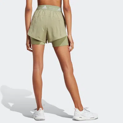 Adidas Originals (wmns) Adidas Truepurpose Two-in-one Shorts 'olive Green'