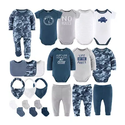 The Peanutshell Blue Camo Baby Boys 23-pc. Baby Clothing Set In Blue