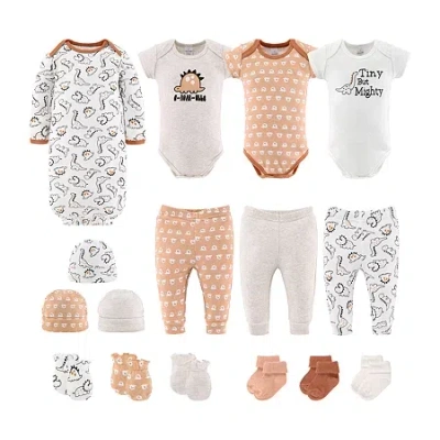 The Peanutshell 0-3m Tiny Dino Baby Unisex 16-pc. Baby Clothing Set In Multi