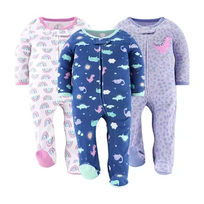 The Peanutshell Dino Baby Girls 3-pc. Sleep And Play In Multi