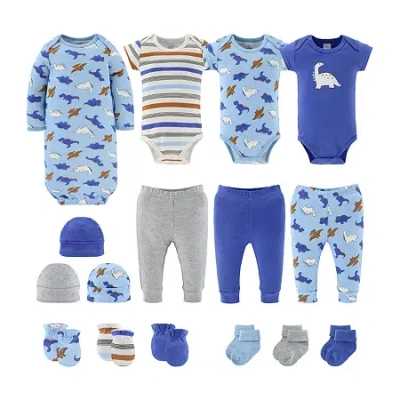 The Peanutshell Blue Dino Baby Boys 16-pc. Baby Clothing Set In Blue