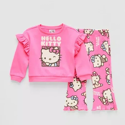 Hello Kitty Baby Girls  2-pc. Pant Set In Pink