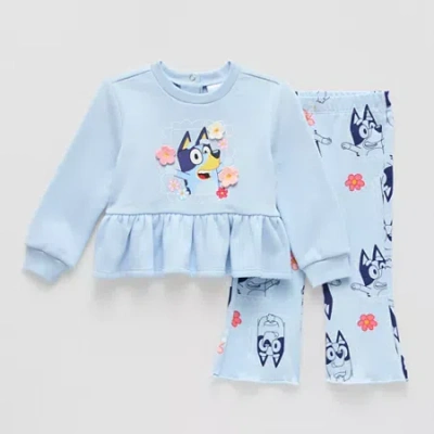 Bluey Baby Girls  2-pc. Pant Set In Blue