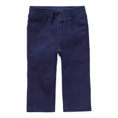 Okie Dokie Baby Boys Straight Original Fit Pull-on Pant In Blue